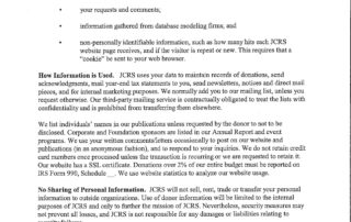 Donor Privacy Policy