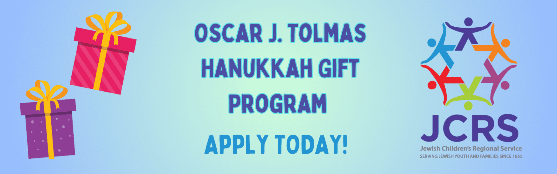 A banner of a Hannukah Gift Program