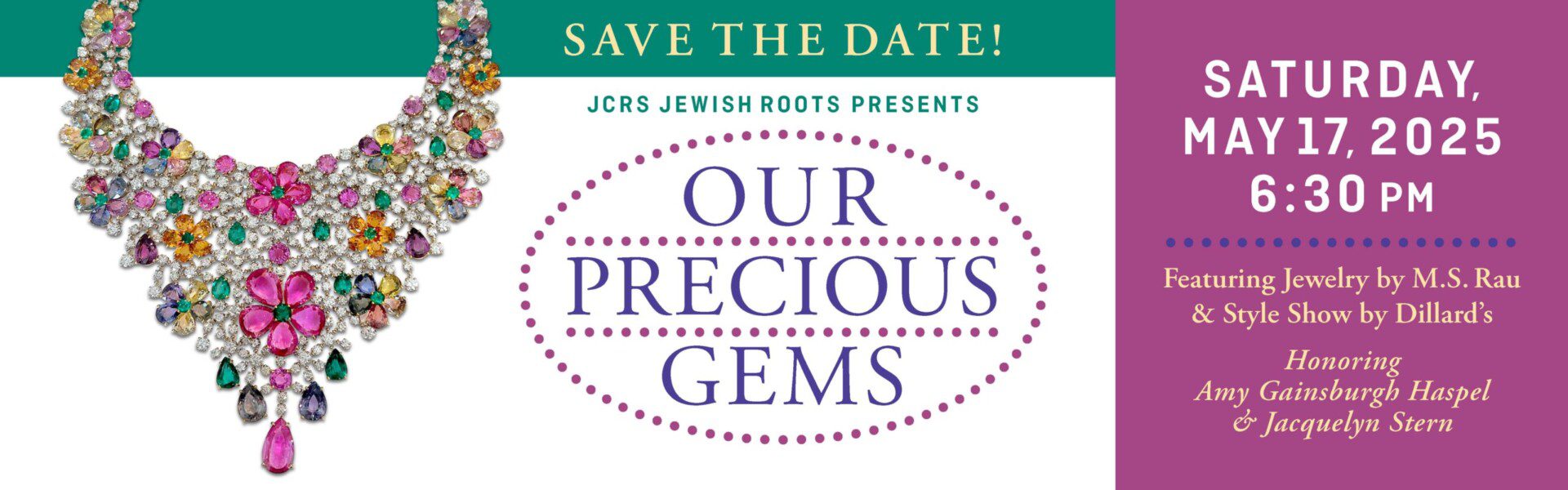 JCRS Jewish Roots Presents Our Precious Gems Fundraiser