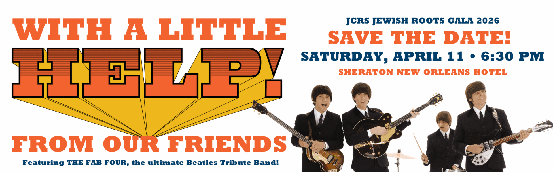 JCRS Jewish Roots Gala 2026: With a Little Help from Our Friends